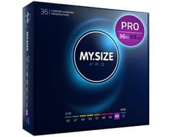 MY.SIZE PRO Condoom maat 7, 69 mm, XXL, 36 condooms - pasvorm en een geschikte maat voor iedereen