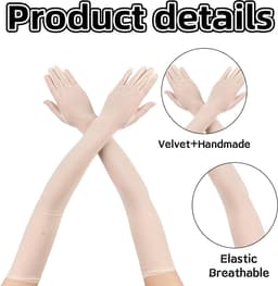 Handschoenen voor dames, tule handschoenen dames, huidskleur handschoenen, kostuum, nethandschoenen, Halloween tule handschoenen, handschoenen kostuum, elegante lange armwarmers handschoenen — thumbnail 5