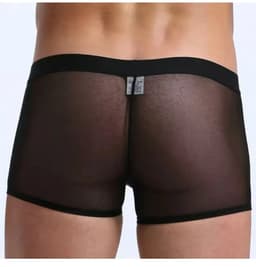 Zwarte Transparante Heren Boxershort Herenondergoed Comfortabel Elastisch in Maten XS S M L XL — thumbnail 2