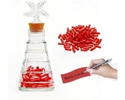 100 Romantische Berichtcapsules in Fles - Origineel Cadeau voor Koppels, Valentijnsdag en Jubileum