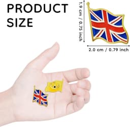 20 stuks Britse pinspelden, klein Verenigd Koninkrijk, vlaggenpin, metalen broche, nationale badge, voor rugzak, jas, kleding, collar fans, verzamelaars, reizigers — thumbnail 5