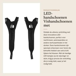 Dailygoods - LED-handschoenen - Vishandschoenen met verlichting - Halve vingers - Nachtvissen - Heren - Vaderdagcadeau — thumbnail 1