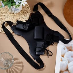 SnelShoppen - Verstelbare Lederen Dubbele Zwaard Houder met Terug Schede voor Cosplay, Zwart PU-leer, Geschikt voor Rapier en Mes, Ideaal voor Anime K — thumbnail 3