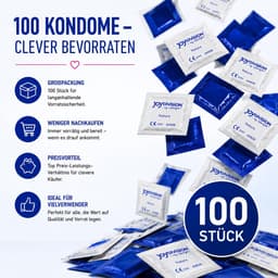 JOYDIVISION Premium condooms MIX - 100 stuks - Naturel, Geribbeld, Strong & Super Thin, 53mm, dermatologisch getest, natuurlijke stimulatie, veilig & comfortabel — thumbnail 5