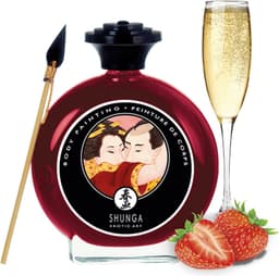 Shunga - Eetbare Bodypaint - Strawberry Wine — thumbnail 5