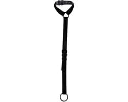 Cut4Men - Wetlook Collar met strap en Cockring - Zwart — thumbnail 4