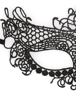 Queen Black Lace Mask - Black — thumbnail 3