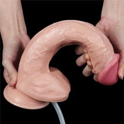 Realistische Spuitende Dildo - 28 cm - Squirting Dildo - Ejaculerende Dildo - Met zuignap - Met balzak - Grote Dildo - Seksspeeltjes - Sextoys — thumbnail 19