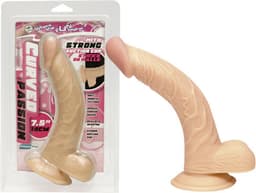 NMC – Dildo met Zuignap en Licht Gebogen Vorm voor een Vluggertje 19 cm – beigeig — thumbnail 3