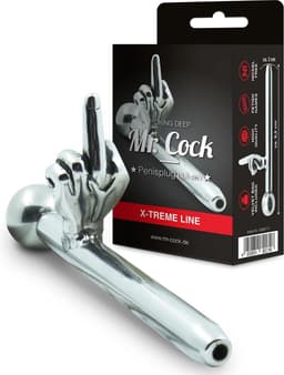 Mr Cock - Extreme Line - Fucking Deep - Penisplug - RVS - Zilver - 9.5cm — thumbnail 3