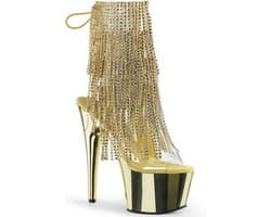 Pleaser - ADORE-1017RSF Plateau Laarzen, Paaldans schoenen - Paaldans schoenen - 39 Shoes - Goudkleurig