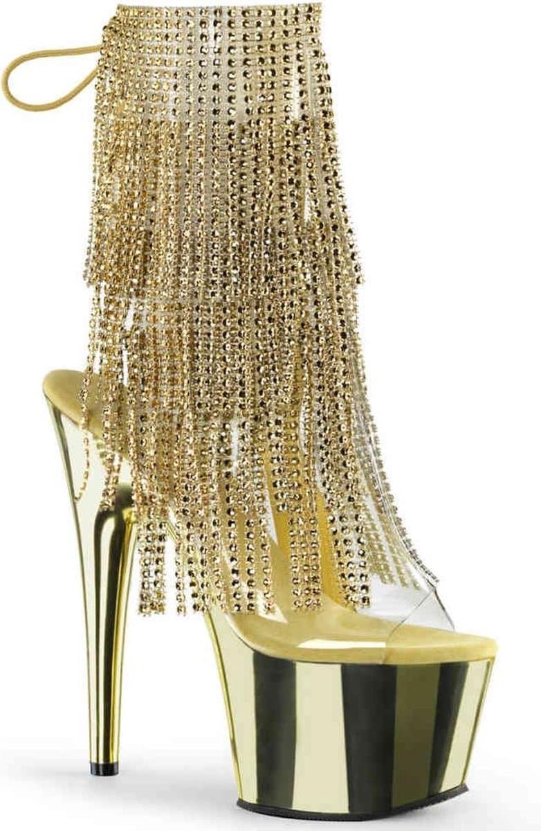 Pleaser - ADORE-1017RSF Plateau Laarzen, Paaldans schoenen - Paaldans schoenen - 39 Shoes - Goudkleurig — afbeelding 1