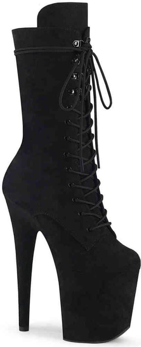 Pleaser - FLAMINGO-1050FS Plateau Laarzen, Paaldans schoenen - Paaldans schoenen - 41 Shoes - Zwart — afbeelding 1
