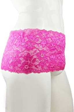 BamBella® Slip Roze open kruis kant voor mannen - S/M - doorzichtig Erotische onderbroek Sexy Lingerie Heren - Zwart mannen ondergoed slip — thumbnail 2