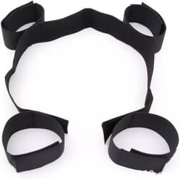 BDSM Bondage Been- en Handboeien - Zwart Harnas - Sexy Lingerie - Stevige Sex Toy - Handboeien - Verstelbaar - Dames / Heren Lingerie - One Size — thumbnail 3