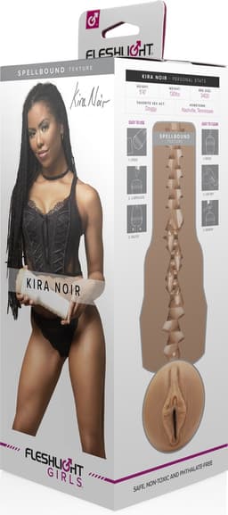 Fleshlight Girls Kira Noir Spellbound (vagina) - SuperSkin masturbator, seksspeeltje, uiterst realistisch — thumbnail 4