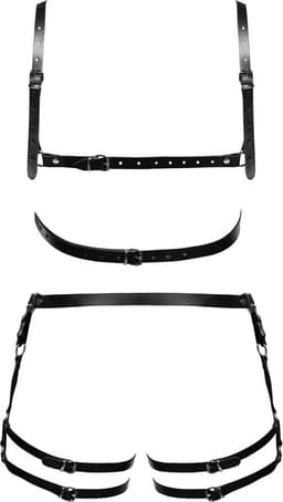 ZADO Robuust Bondage Mannen Harnas - Heup en Borst Harnas van Leer - Extra Mannelijke Uitstraling - One Size — thumbnail 2
