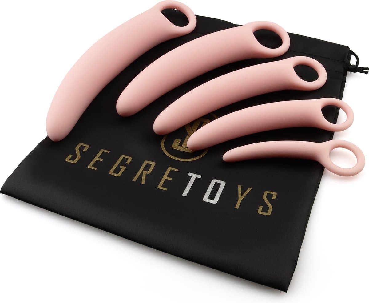 Segretoys - Siliconen Dilator Set voor Vaginisme - Zachte Dildo Set - Ondersteuning bij Vaginisme, Vulvitis of Bekkenproblemen - Vaginale Training - Seksspeeltjes voor Vrouwen - Set van 5 - Roze — afbeelding 1