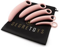 Segretoys - Siliconen Dilator Set voor Vaginisme - Zachte Dildo Set - Ondersteuning bij Vaginisme, Vulvitis of Bekkenproblemen - Vaginale Training - Seksspeeltjes voor Vrouwen - Set van 5 - Roze