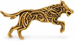 Zinklegering Keltische Wolf Broche Vintage Dieren Spelden voor Vrouwen Mannen Sieraden Jassen Pakken Jurk — thumbnail 1