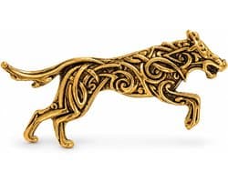Zinklegering Keltische Wolf Broche Vintage Dieren Spelden voor Vrouwen Mannen Sieraden Jassen Pakken Jurk