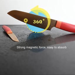 Magnetische messenring met multifunctioneel gebruik als messenhouder, messenrek, messenstrip, keukengereihouder, gereedschapshouder, kunstvoorraadorganisator (BLACK) — thumbnail 3
