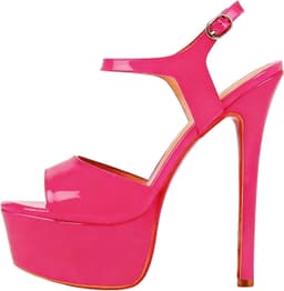 Stilettohakken, damesschoenen met verstelbare enkelriem, sexy sandalen — thumbnail 1