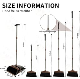 Bezemset met lange steel, inclusief hark en schep. — thumbnail 5