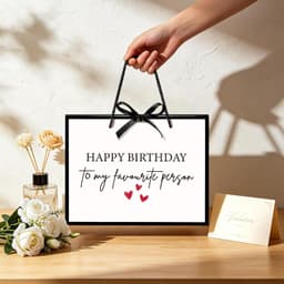 Verjaardagscadeau Bag - Grote 35 x 25 cm - Grappig ontwerp met hartaccenten - Ideaal voor favoriete persoon - Vemera — thumbnail 3