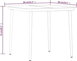 Terrasmeubelen Tuinbank Meubelsets 3-delig Tuin-Eetgroep Grijs en Zwart — thumbnail 5