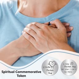 CREATCABIN 'Pocket Angel', 'Pocket Hug', muntje, lange-afstandsrelatie, cadeau, dubbelzijdig, inspirerend cadeau voor vrienden, vrouwen, mannen, beste — thumbnail 3