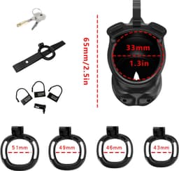 Belt voor mannen, 2-in-1 met 4 penissteunen, zwart, maat S — thumbnail 4