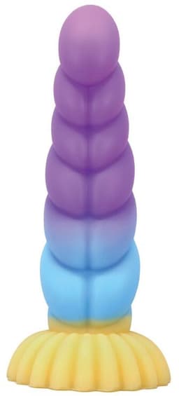 Unicorn Tricolor Fantasy Siliconen Dildo — thumbnail 2