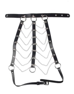 Subblime - Chest Harnas Leather Chains Black One Size — thumbnail 3