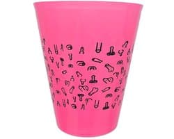 Fuchsia Beker met Speelse Motieven
