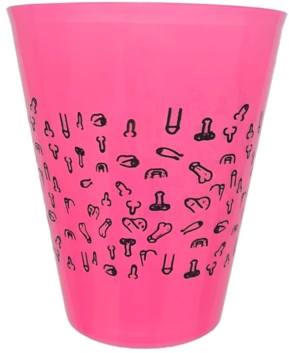 Fuchsia Beker met Speelse Motieven — afbeelding 1
