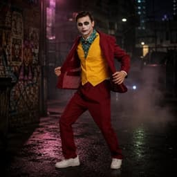 Kostuum The joker L/XL - halloween - outfit - joker pak — thumbnail 2