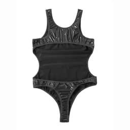 Porno jumpsuit heren - Lakleer - Latex look - BDSM - Erotische kleding - Hemd — thumbnail 4
