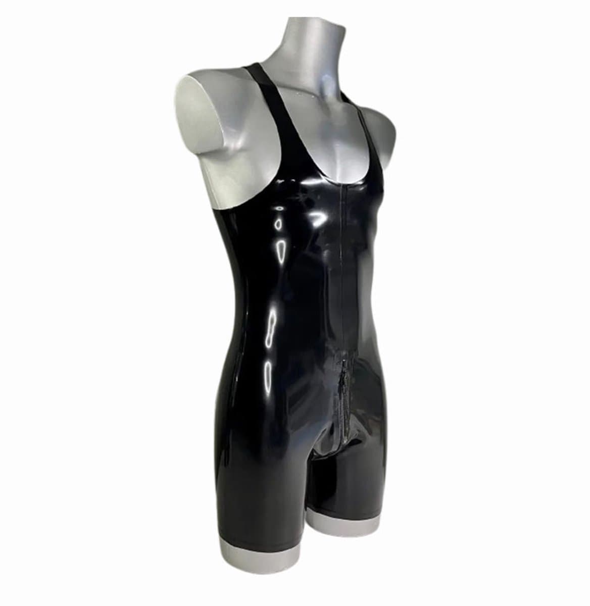 Latex rubberen bodysuit - Open kruis en billen functie - Rits - 100% Latex - Jumpsuit — afbeelding 1