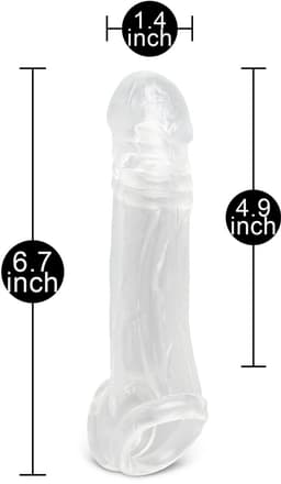 Transparante Penis Extender – Luxe Realistische Sleeve voor Intense Stimulatie — thumbnail 4