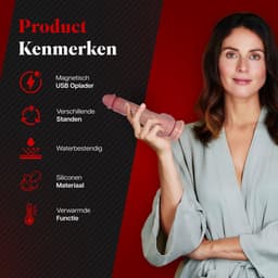 HappySexy Dildo Met Zuignap en Vibrator - Met afstandbediening voor Vrouwen en Mannen - Realistische Siliconen Dildo xxl Speeltjes - Voor zowel Anaal en Vaginaal gebruik xxl - Gay Hetero Sex Toys — thumbnail 7