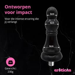 Eroticon Grote Buttplug Brent - Anal plug/Dildo 15.5cm Lang en tot 6cm dik - Opzetstuk voor Seksmachine - Accessoire - 3XLR opzetstuk — thumbnail 2