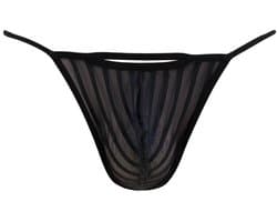 WOH heren microfiber G-string personal allure mesh zwart