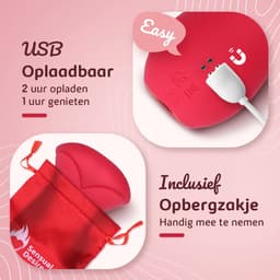 Sensual Desire® LIPS – Likkende Tong Vibrator – Vibrators & Sex Toys voor Vrouwen – 14 Standen met Zuigfunctie – Clitoris Stimulator Realistisch – Stil & Waterdicht — thumbnail 9