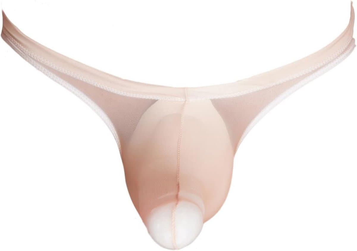 Transparante herenslip met voorgevormde zak, stretch bikinibroekje — afbeelding 1