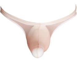 Transparante herenslip met voorgevormde zak, stretch bikinibroekje