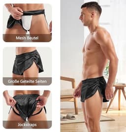 Satijnen boxershorts voor heren - sexy ondergoed voor comfortabele momenten — thumbnail 2