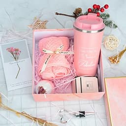 GEEKEO Vrouwen Cadeauset, Verjaardag voor haar, Unieke Moeder Beste Vriend, Get Well Soon Vrouwen, SPA Ontspannen Verwennen Gift Set Haar Vriendin Vrouw Zus, Roze (LH001) — thumbnail 4