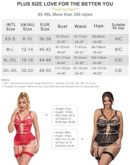 Sexy Lingerie Set voor Dames - Grote Maat Bodys met Kant - Eendelig Negligé en Teddy — thumbnail 2