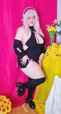 Bowknot Cosplay Sweater Kostuum - 3-delig Premium Sweater voor Lingerie — thumbnail 3